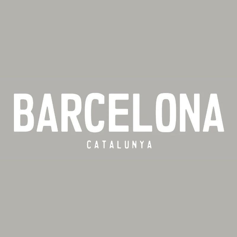 Emblème typographique en gras de Barcelone