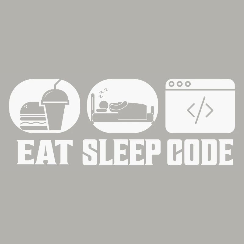 Codage logiciel Eat Sleep Code