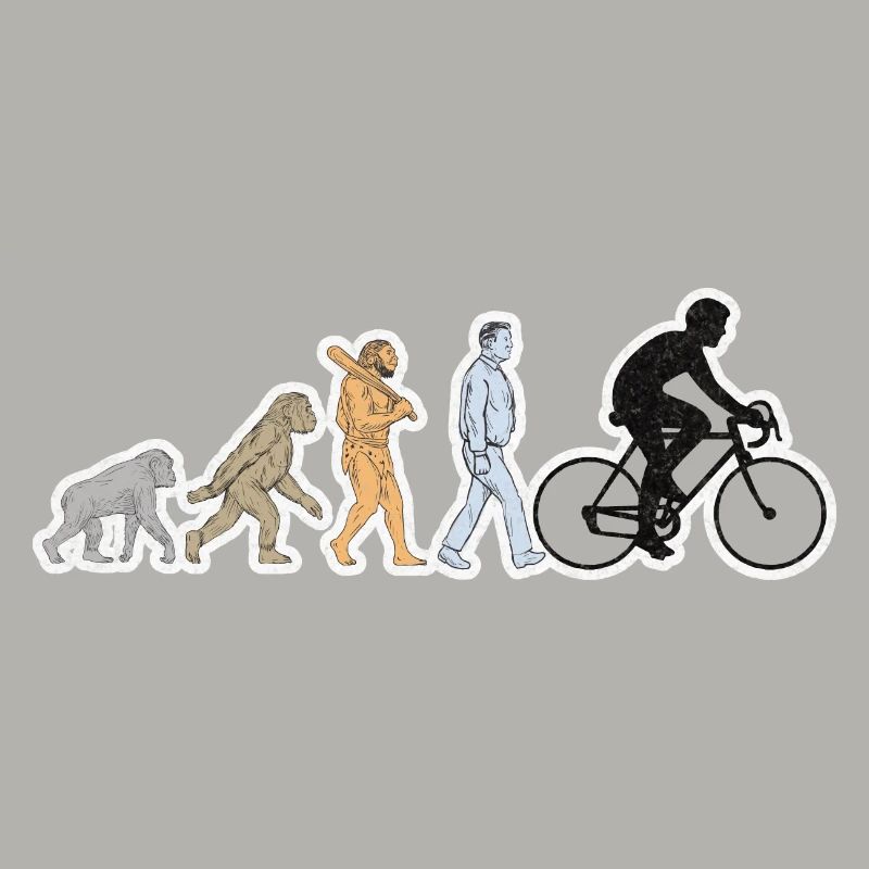 Evolution du vélo Hommes Black grunge
