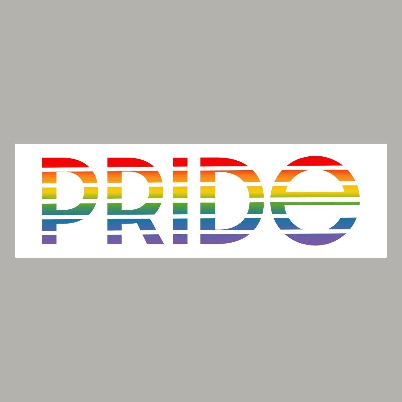 Pride rainbow white background