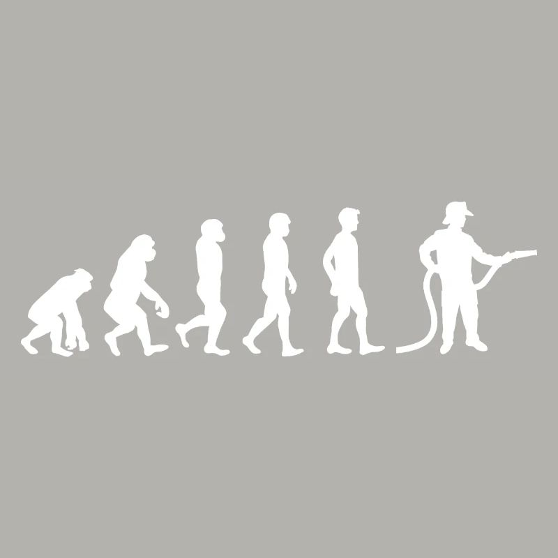Evolution Feuerwehrmann weiß