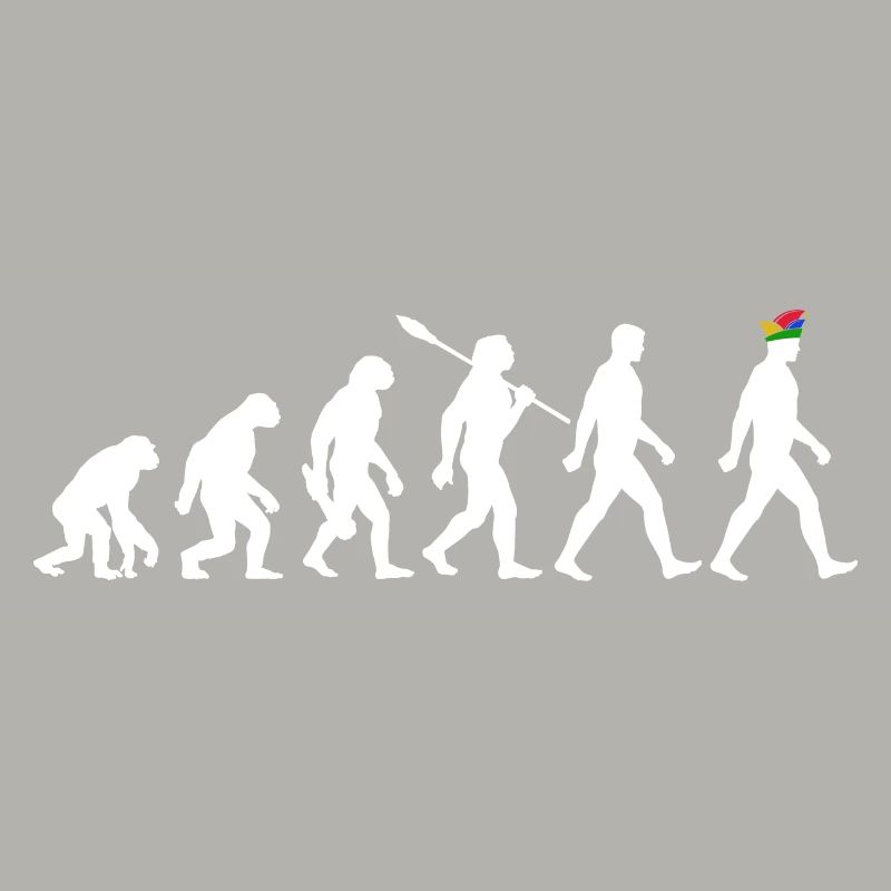 Evolution - Karneval - Narrenkappe - Verkleidung
