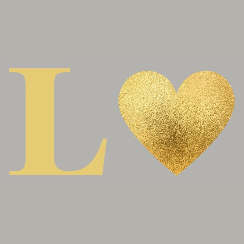 Buchstabe l Goldenes Herz
