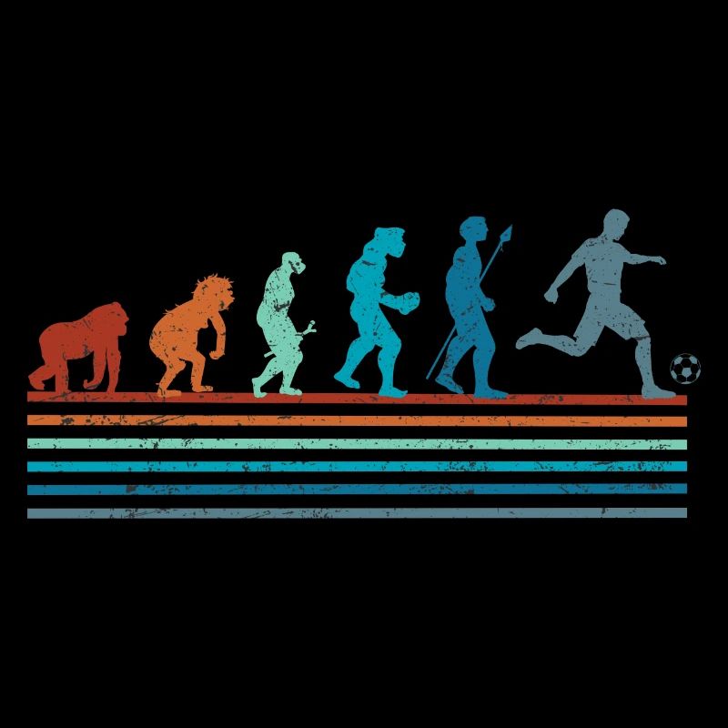 Vintage Retro Fußball Evolution