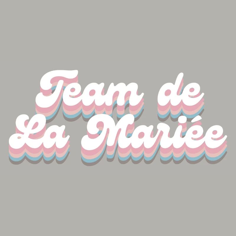 The bride's team retro-matching tshirt