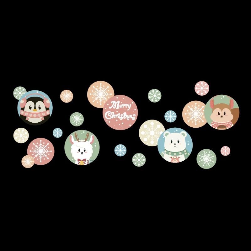 Cute Animals - Merry Christmas - Pattern