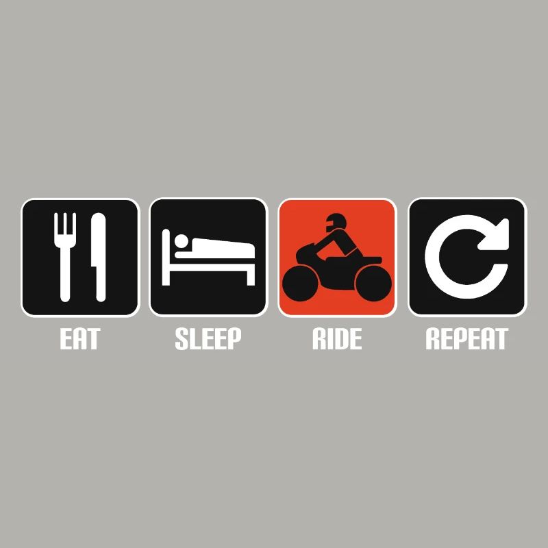 Motorcycle graphics - eat, sleep, ride, repeat