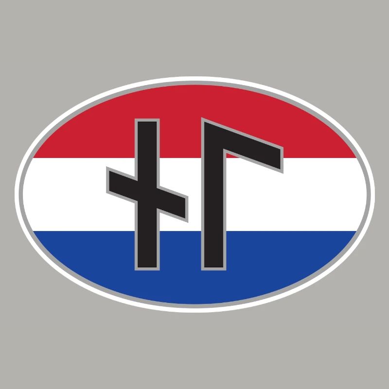 NL (Nederland) Runen-Ländercode-Aufkleber