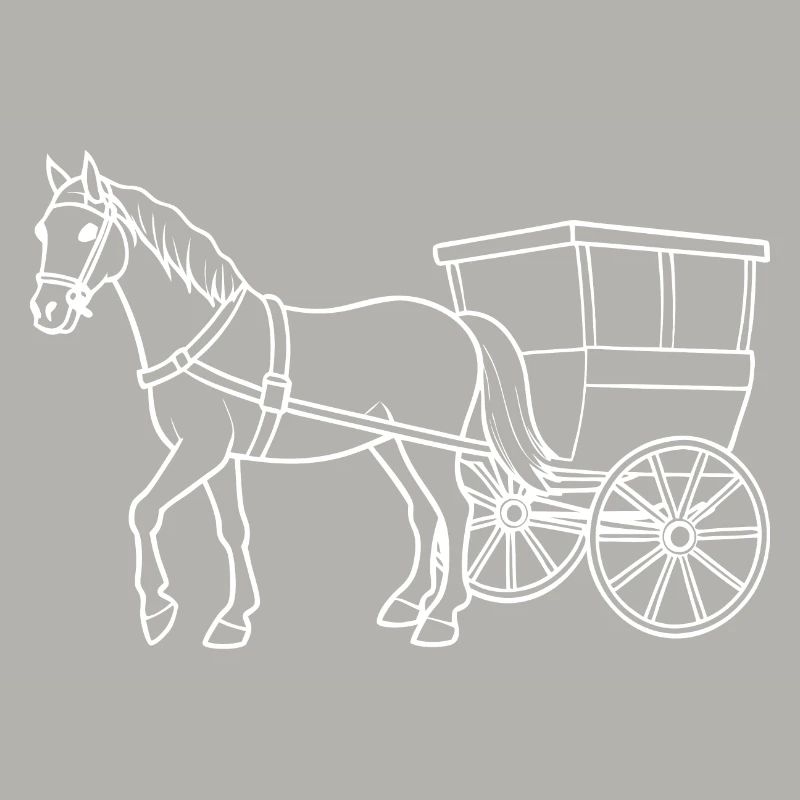 Nostalgic Ride - Cheval avec calèche