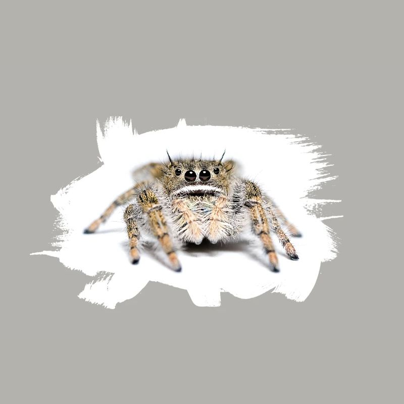 Phidippus texanus jumping spider, spring spinne.