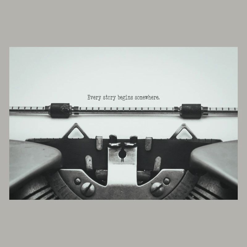 Every Story Begins Somewhere Typewriter Design