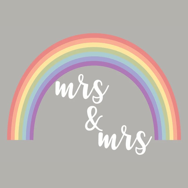 Rainbow Stripes Mrs et Mrs