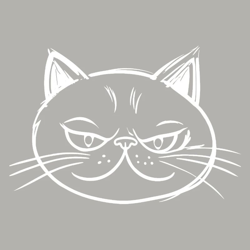 Cat with mischievous expression Drawing