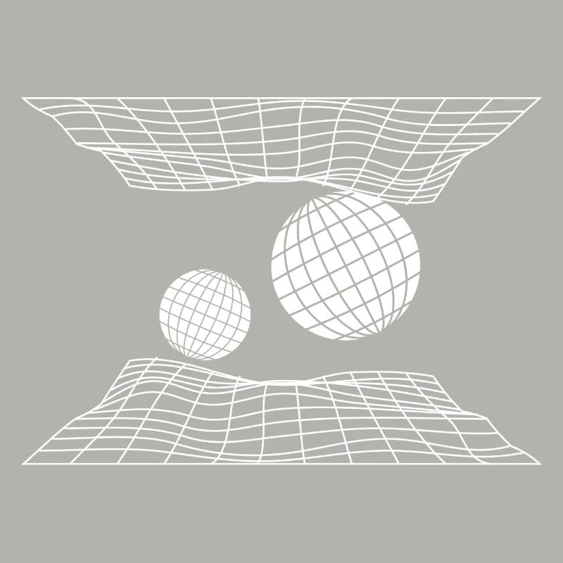 Futuristic Grid Space Spheres Design