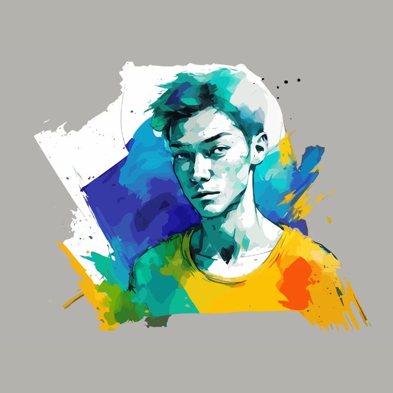 Aquarelle eines Jungen
