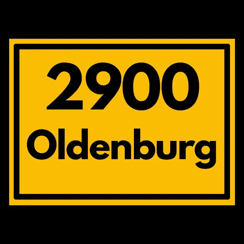 Place sign - then retro old zip code 2900 OLDENBURG