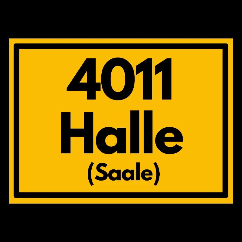 Panneau de lieu - puis rétro ancien code postal 4011 HALLE