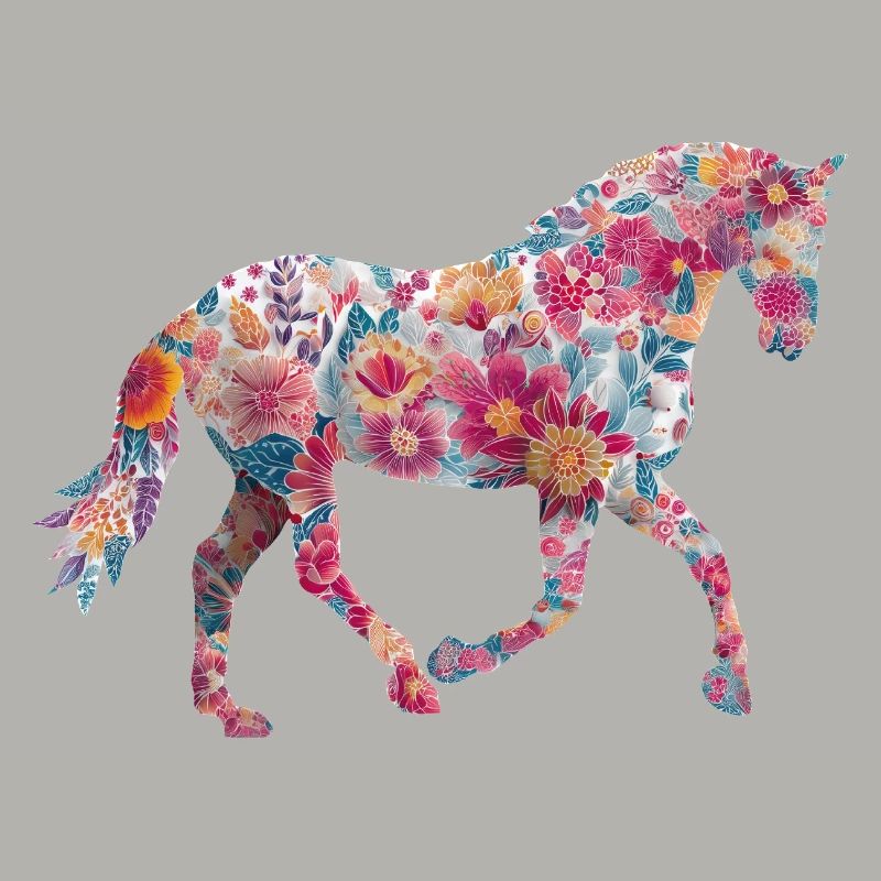 Pferd Blumen Muster