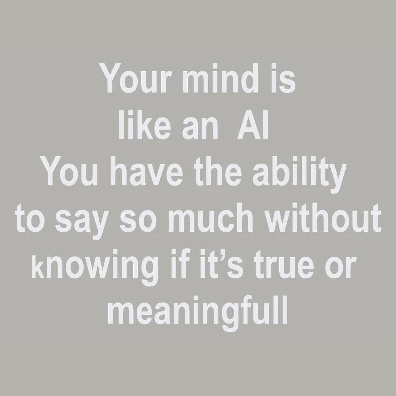Brain as AI: Words without Value