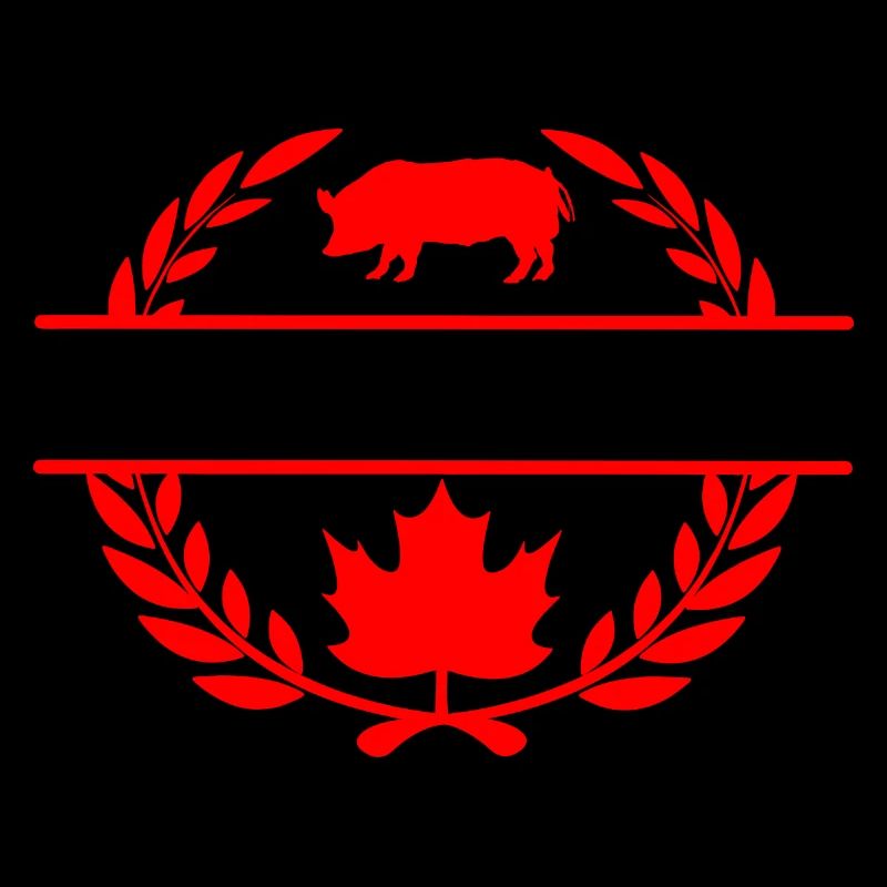 Kanada Ahornblatt Schwein Lorbeerkranz