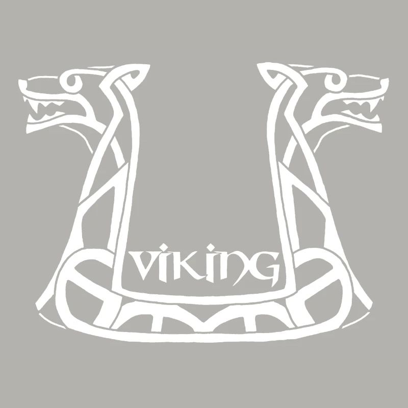 Weißer Wikinger-Drache