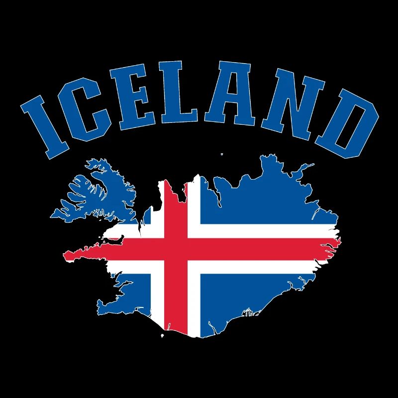 Iceland Flag Map