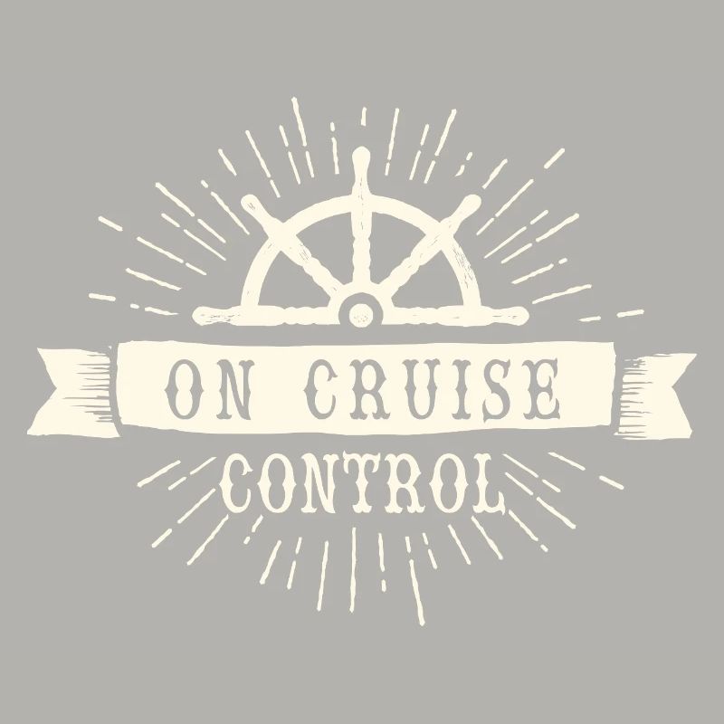 On Cruise Control Nautical Emblem