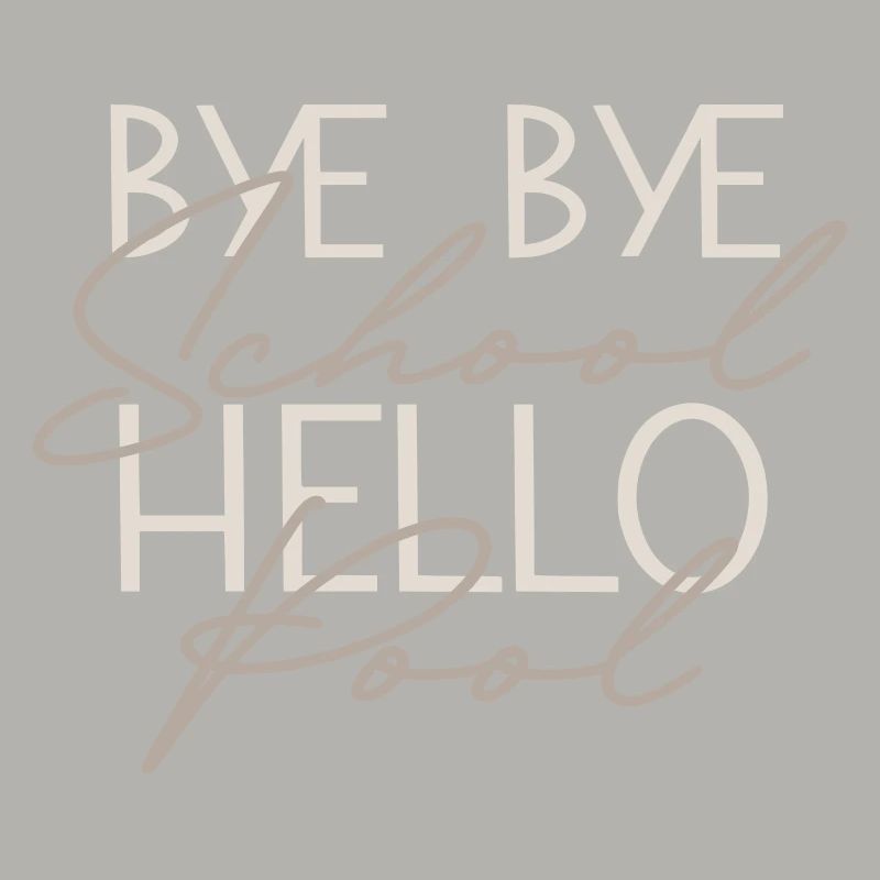 bye bye school hello Pool