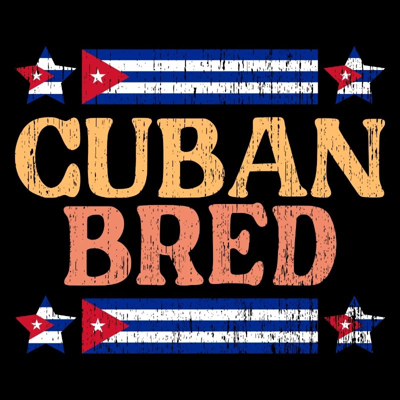 Drapeau cubain rétro cubains élevé Pan Cubano pour le