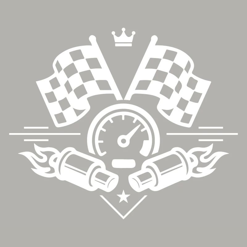 Racing Flag Exhaust Speedometer