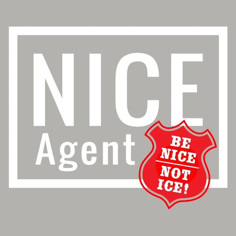 NICE Agent Logo with Statement Be Nice Badge