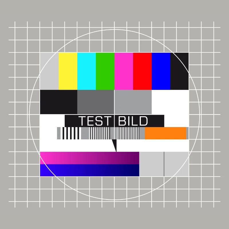 Test Image Television Screen Nostalgic Display