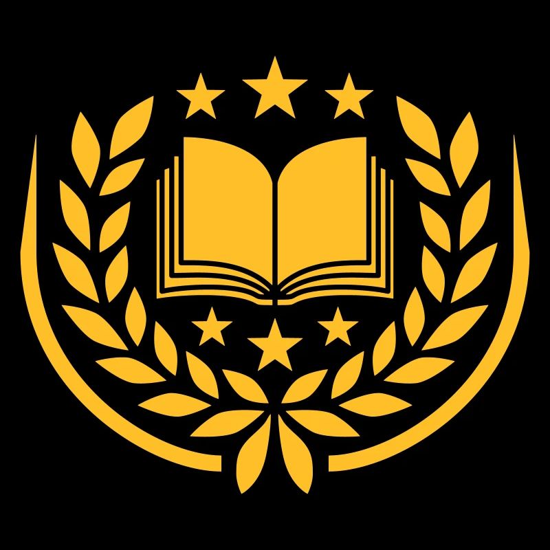 Star Laurel Wreath Open Book