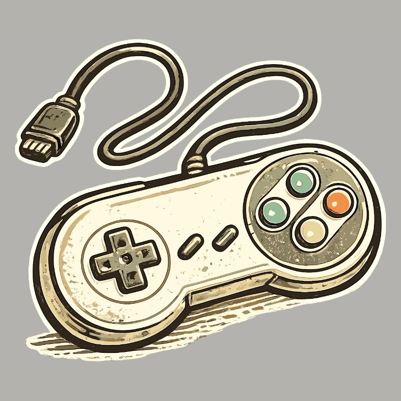 Graphismes rétro de manette de jeu