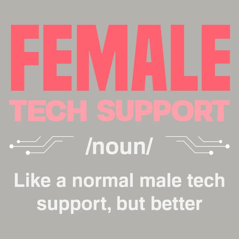 Tech Support Woman Definition IT Admin Computer
