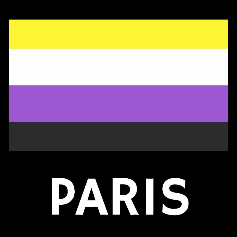 Drapeau de la Fierté Non-binaire Paris