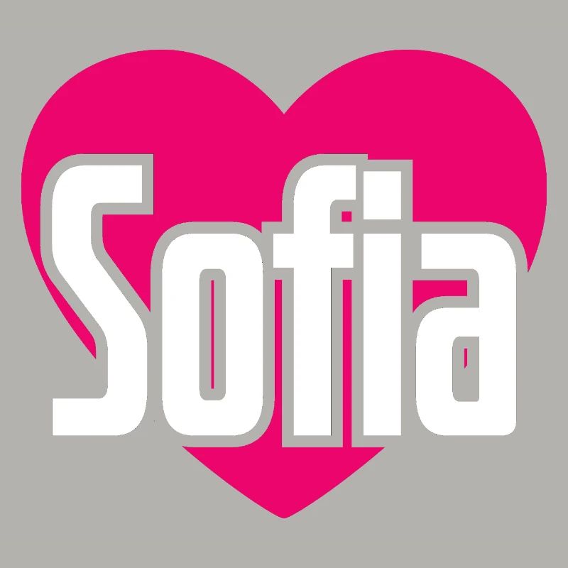 J’aime Sofia Coeur rose J’aime Sofia