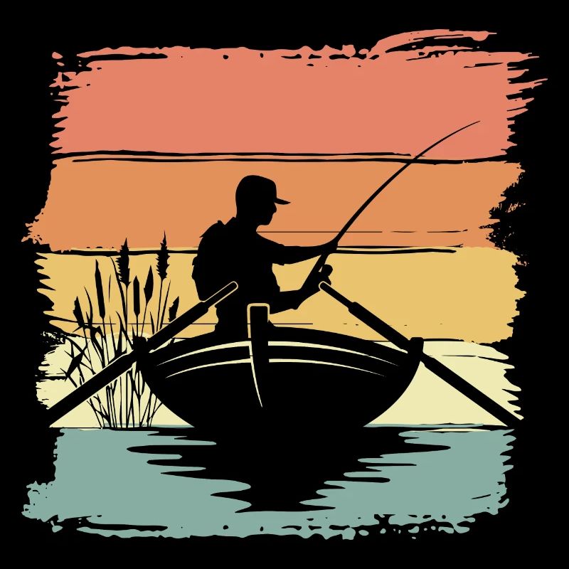 Pêche Pêche rétro vintage
