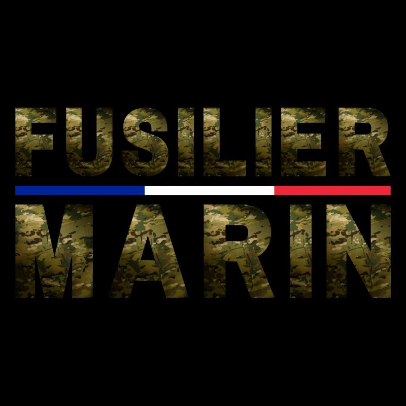 FUSILIER MARIN CAMOUFLAGE DRAPEAU