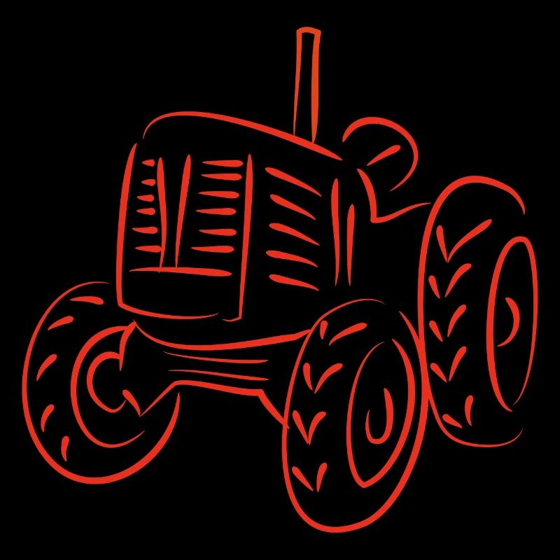Rustikaler Traktor Silhouetten-Design