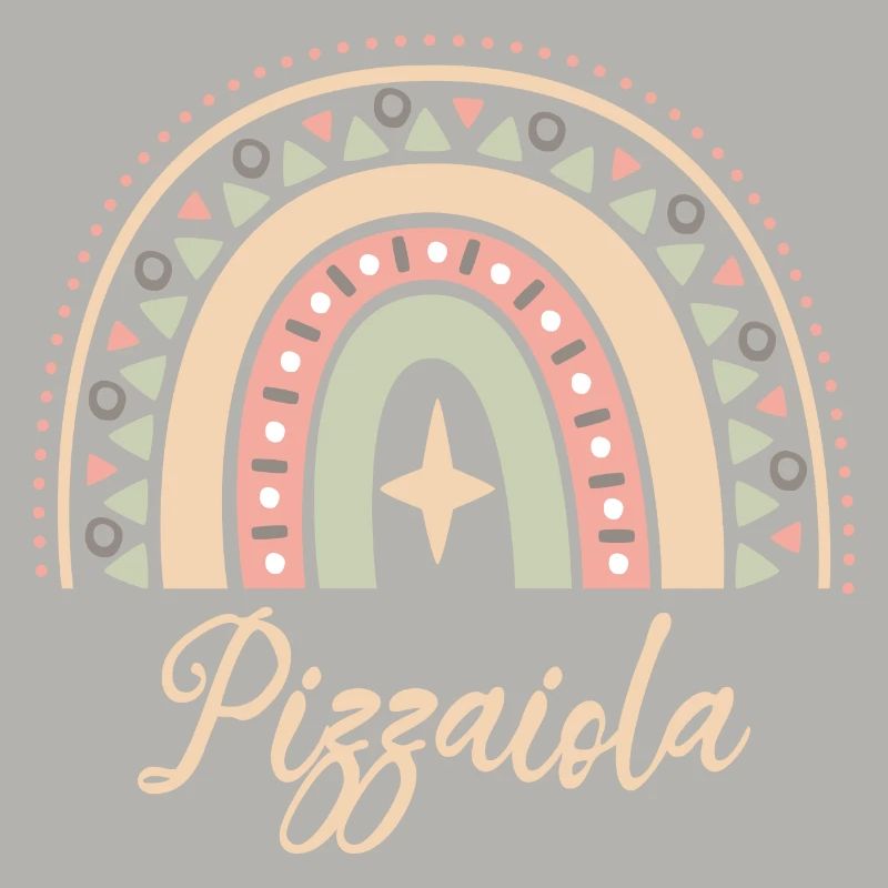 Cadeau Pizzaiola. Boho Rainbow pizzaiola.