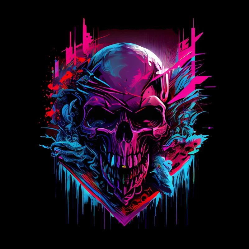 Skull Colorful Cloud