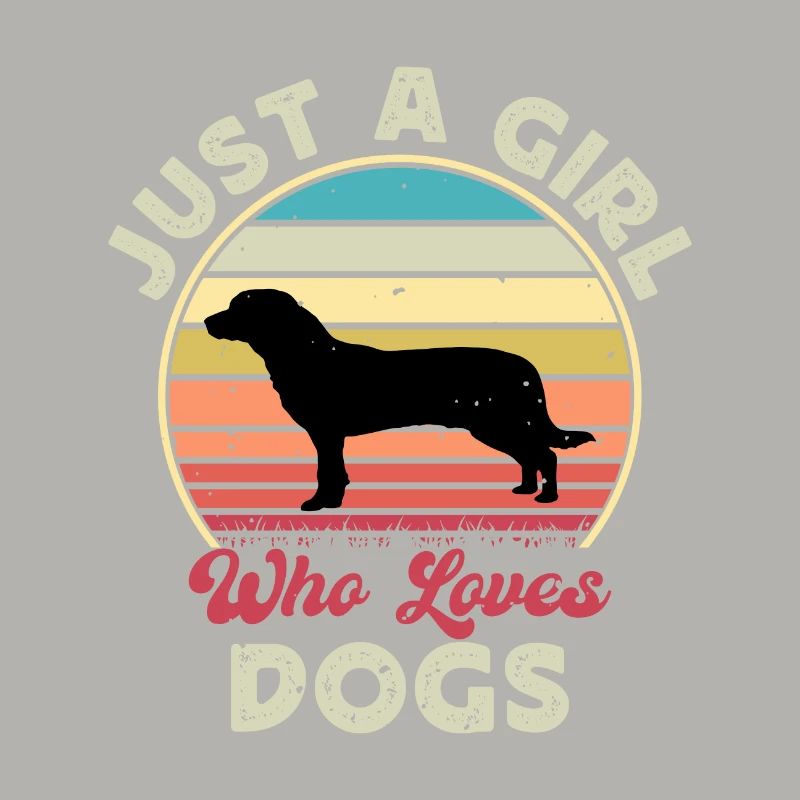 Entlebucher Mountain Dog Silhouette Retro Sunset