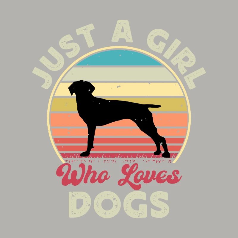 Old Danish Pointer Dog Silhouette Retro Sunset