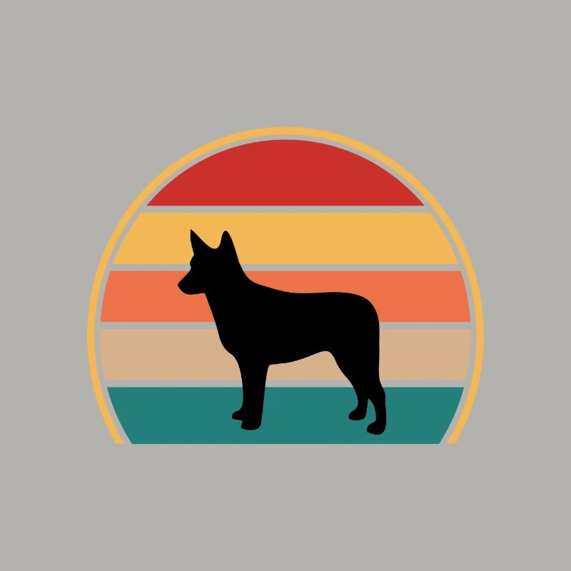 Australischer Stumpy Tail Cattle Dog Silhouette