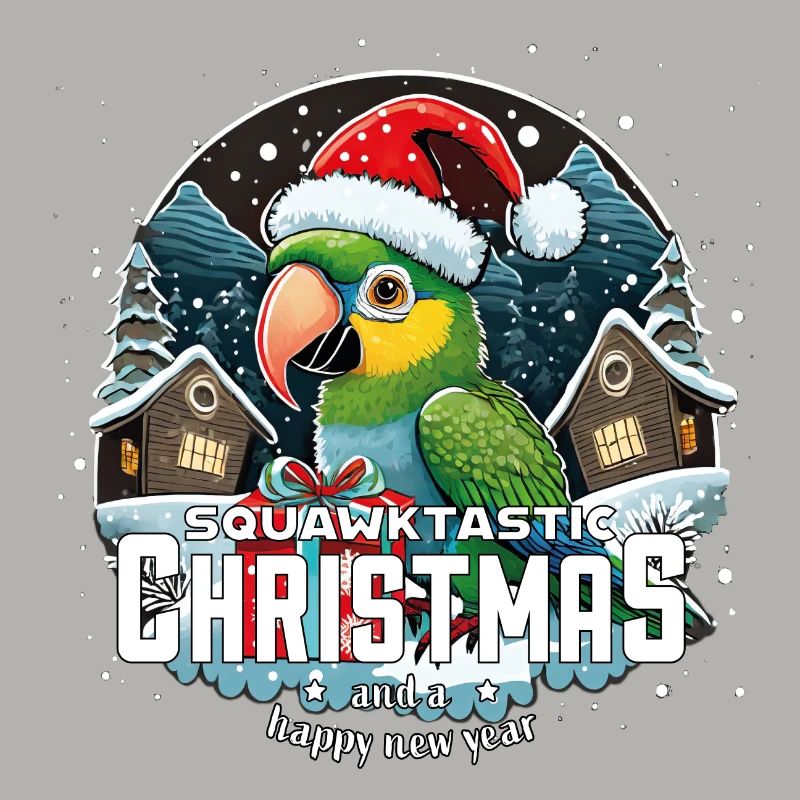 Perroquet de Noël - squawktastic Noël