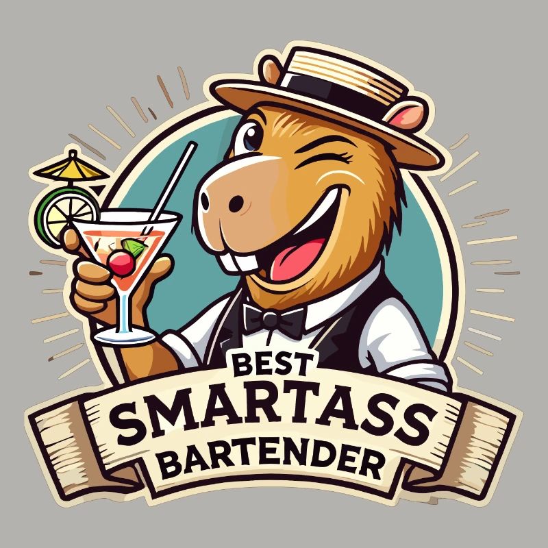 Barkeeper Barmann Capybara Capy Geschenk