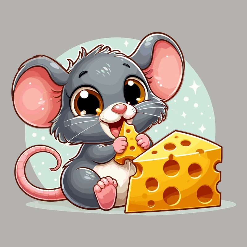 Cheese Mouse Delicious Cheese Makes Happy Gift