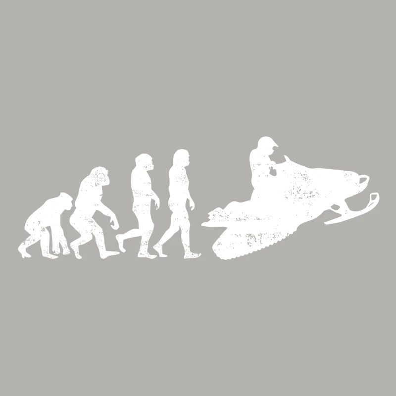Schneemobil evolution geschenk schnee schlitten