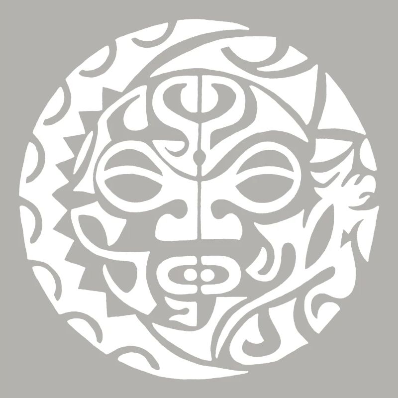 Polynesische Todeskopf weiß